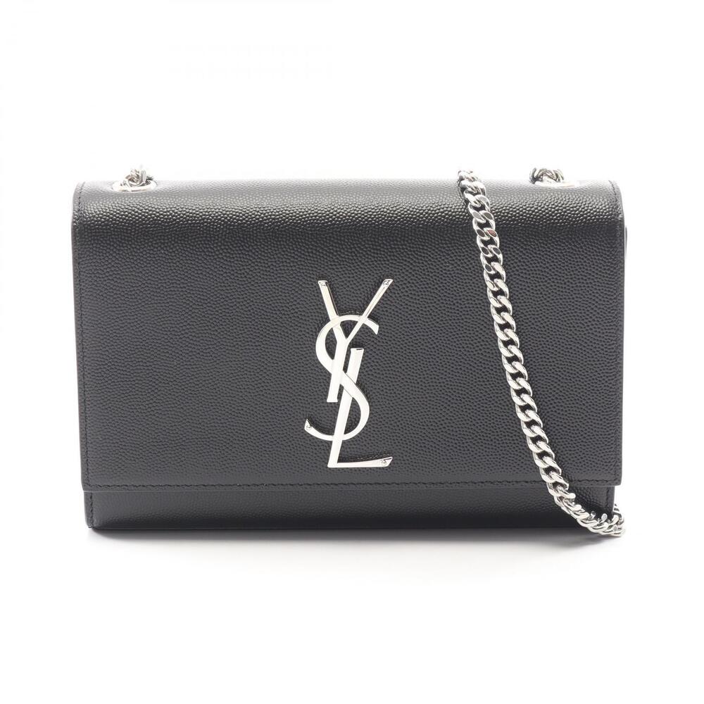 Saint Laurent Paris Kate Shoulder Bag Leather Black New